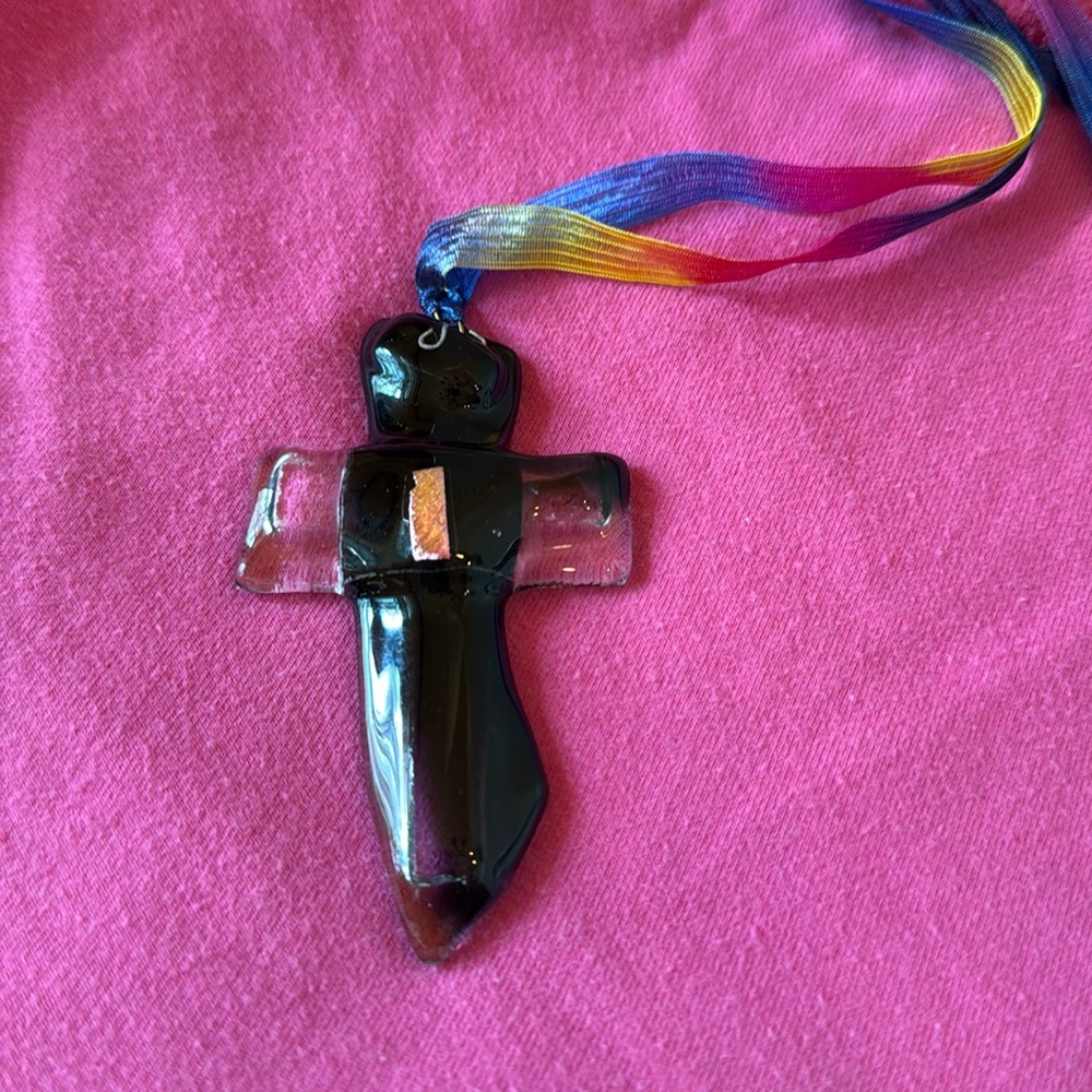 Blown glass cross